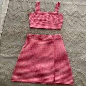 SOLD Pull&Bear Rosalía Collection Checkered Two-Piece Set